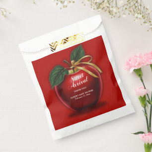 Sweet Arrival Red Apple Baby Shower Favour Bag