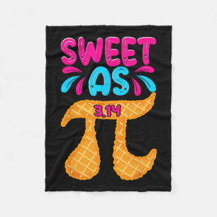 Sweet As 3.14 Pie Funny Pi Day Math Teacher Boys G Fleece Blanket