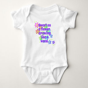 "Sweet as a Flower" Cute Rainbow Baby Bodysuit