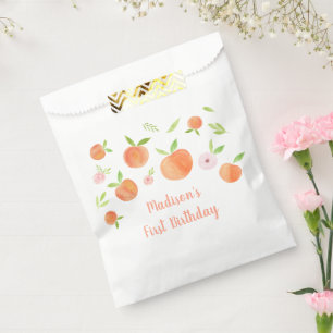 Sweet As A Peach Birthday Favour Bag