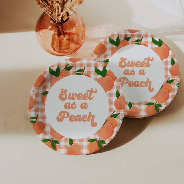 Sweet as a Peach Birthday Paper Plates (Creator Uploaded)