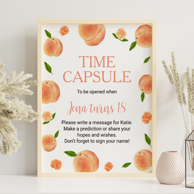 Sweet As A Peach Birthday Time Capsule Poster (Creator Uploaded)