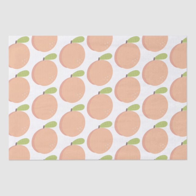 Sweet as a Peach Blossom Peachy Birthday Tissue Paper (Front)