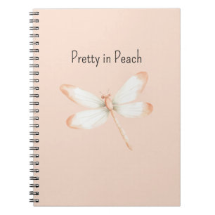 Sweet as a Peach Dragonfly Notebook