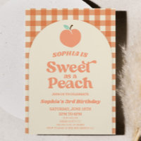 Sweet As A Peach Fruit Orange Pink Birthday Party