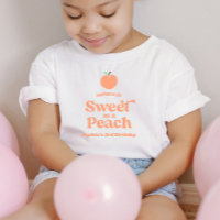 Sweet As A Peach Fruit Pink Orange Birthday Party