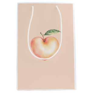Sweet as a Peach Heart Birthday Medium Gift Bag