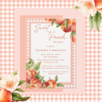 Sweet as a Peach Plaid Baby Shower 