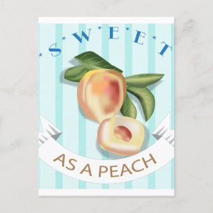 Sweet as A Peach Postcard