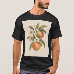 Sweet as a Peach   Vintage Peach Botanical Design T-Shirt