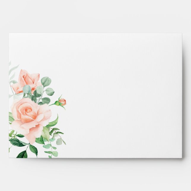 Sweet as a Peach Wedding Invitation Envelope (Front)