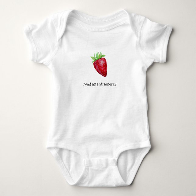 sweet as a strawberry baby bodysuit (Front)