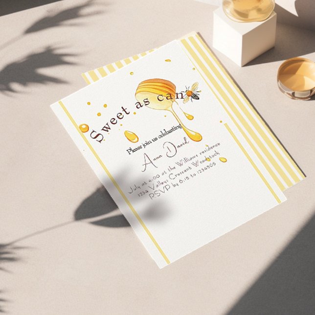 Sweet as can be baby shower  invitation (Sweet as can bee )