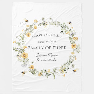 Sweet as can BEE Baby Fleece Blanket