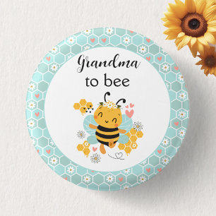 Sweet as Can Bee Baby Girl Baby Shower Button