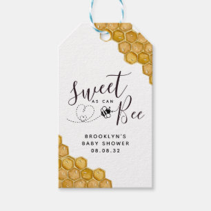 Sweet as Can Bee Baby Shower Favour Gift Tags