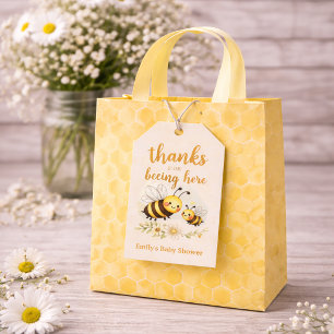 Sweet as can Bee Baby Shower Gift Tags
