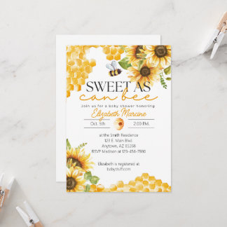 Sweet As Can Bee baby Shower Invitation Collection
