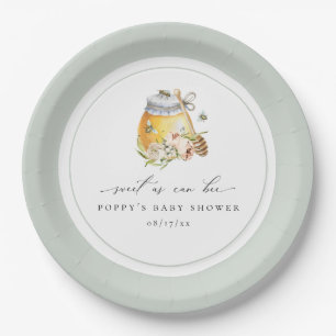 Sweet As Can Bee Baby Shower Paper Plate