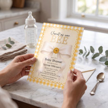 Sweet as Can Bee Baby Shower  with QR Code