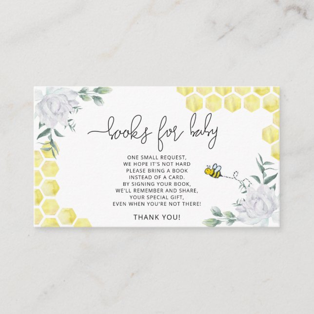 Sweet as can bee books for baby ticket  enclosure card (Front)