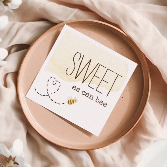 Sweet As Can Bee Bumblebee Baby Shower Napkins (Creator Uploaded)