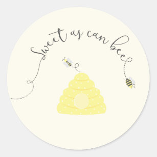 Sweet As Can Bee Classic Round Sticker