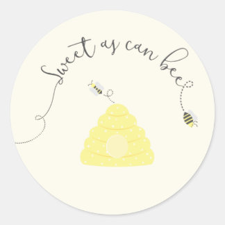 Sweet As Can Bee Classic Round Sticker