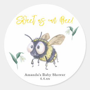 Sweet as can Bee -  Classic Round Sticker