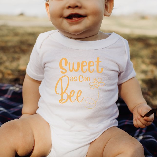 Sweet As Can Bee  cute Honey Bee Baby Gift Baby Bo Baby Bodysuit (Creator Uploaded)
