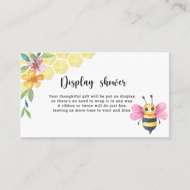 Sweet as can bee Display shower Enclosure Card (Front)