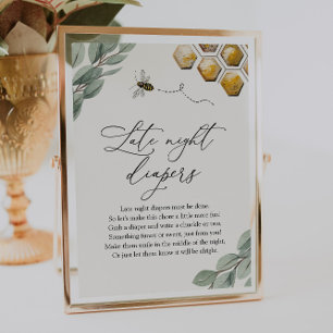 Sweet as Can Bee Eucalyptus Late Night Diapers Poster