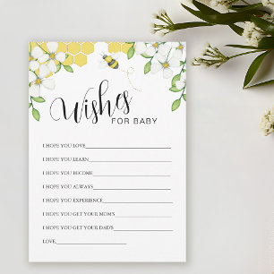Sweet As Can Bee Honey Wishes for Baby Advice Card