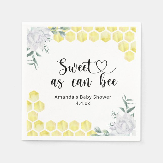 Sweet as can Bee -  Napkin (Front)
