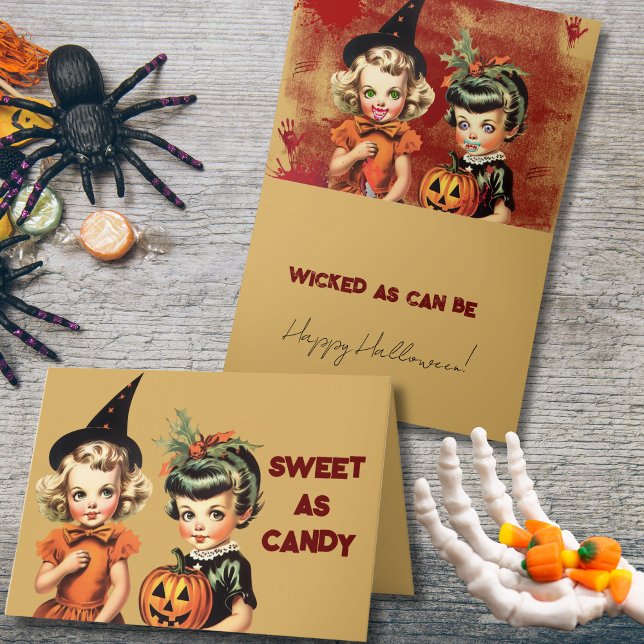 Sweet as Candy Wicked as Sin Halloween Card (Creator Uploaded)