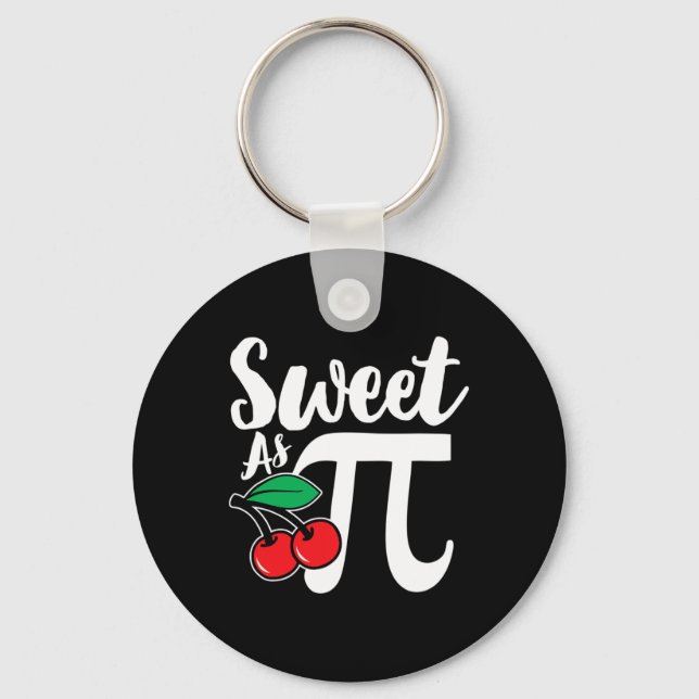 Sweet As Cherry Pi Nerdy Math Pi Day  Key Ring (Front)