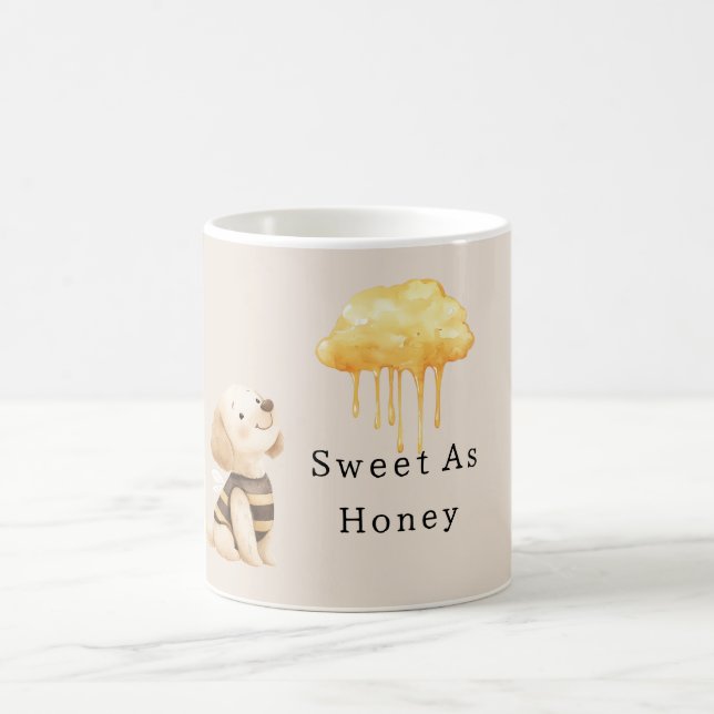 Sweet as Honey Cloud Bee Dog  Coffee Mug (Center)