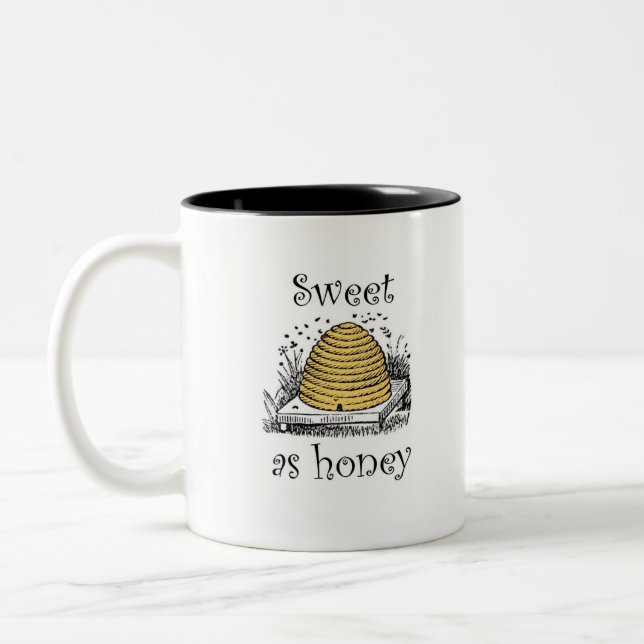 Sweet as Honey Coffee or Tea Mug Cup Beehive (Left)