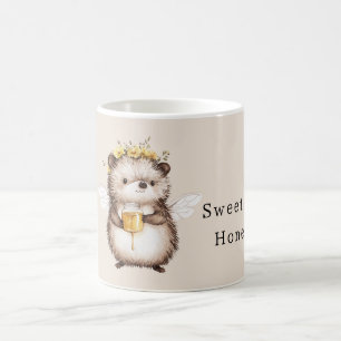 Sweet as Honey Hedgehog Flowers Coffee Mug