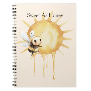 Sweet As Honey Sun Cute Happy Bee Notebook