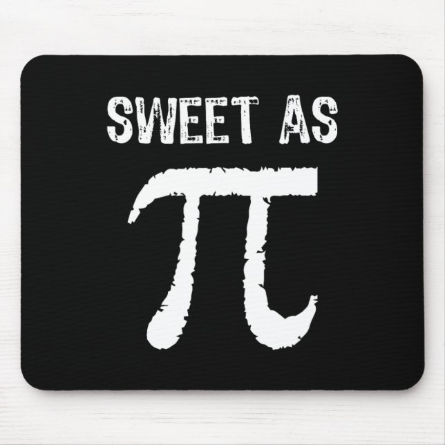 Sweet As Pi (pie) Cool Pi Day Funny Gift Christmas Mouse Pad (Front)