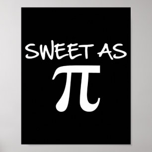 Sweet As Pi Pie Cute Pi Day Funny Gift Christmas Poster