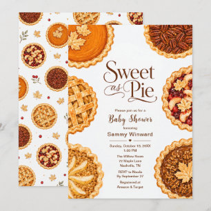 Sweet as Pie Fall Baby Shower Invitation