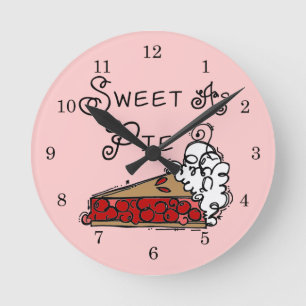 Sweet as Pie Round Clock
