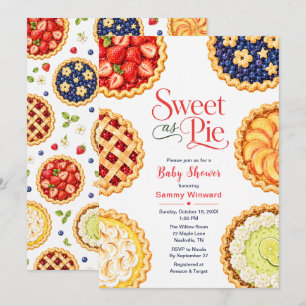 Sweet as Pie Summer Baby Shower Invitation