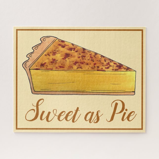 Sweet as Pie Virginia Chess Southern Dessert Jigsaw Puzzle (Horizontal)