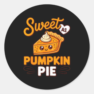 Sweet As Pumpkin E Shirt Adult Kids Men Women Than Classic Round Sticker