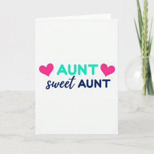 Sweet Aunt Fuchsia Heart Card