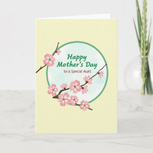 Sweet Aunt Mothers Day Floral Card