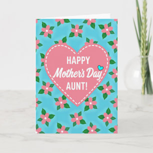 Sweet Aunt Mothers Day Heart Card